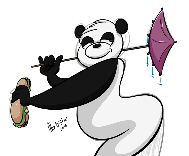Kat’s Korner 155: Panda with umbrella and sandwich